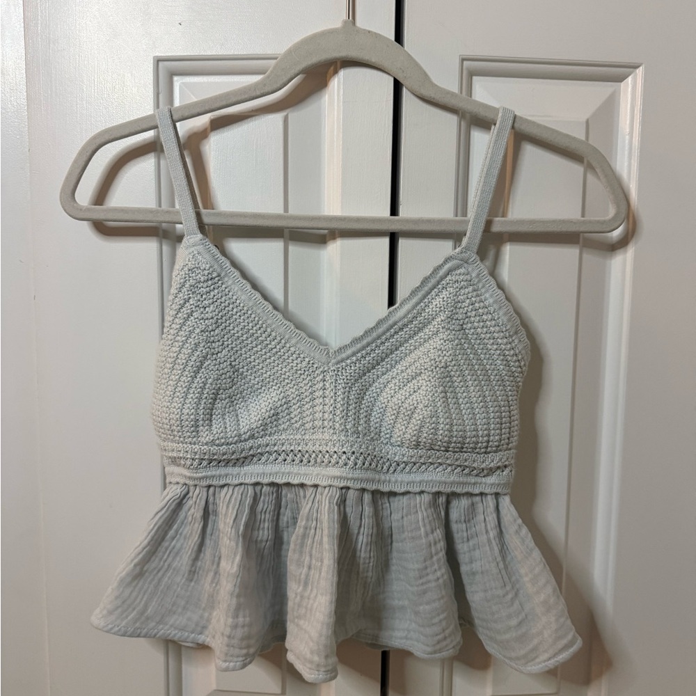 Hollister White Knit Camisole Top